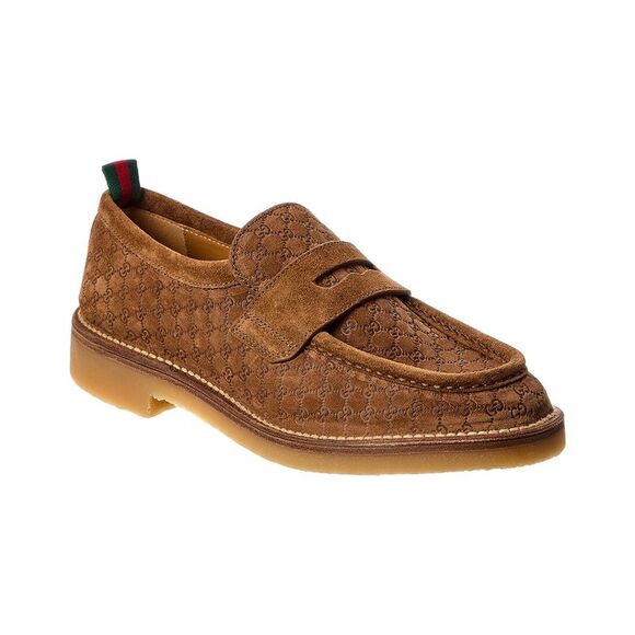 Gucci Other - Gucci Gg Web Suede Loafer, Brown